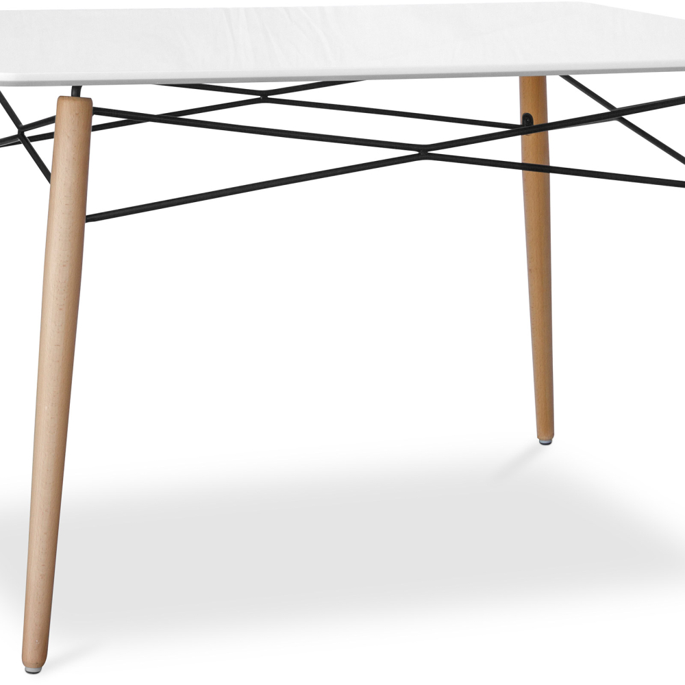 Buy Deswood Rectangular Dining Table White 59075 in the United Kingdom