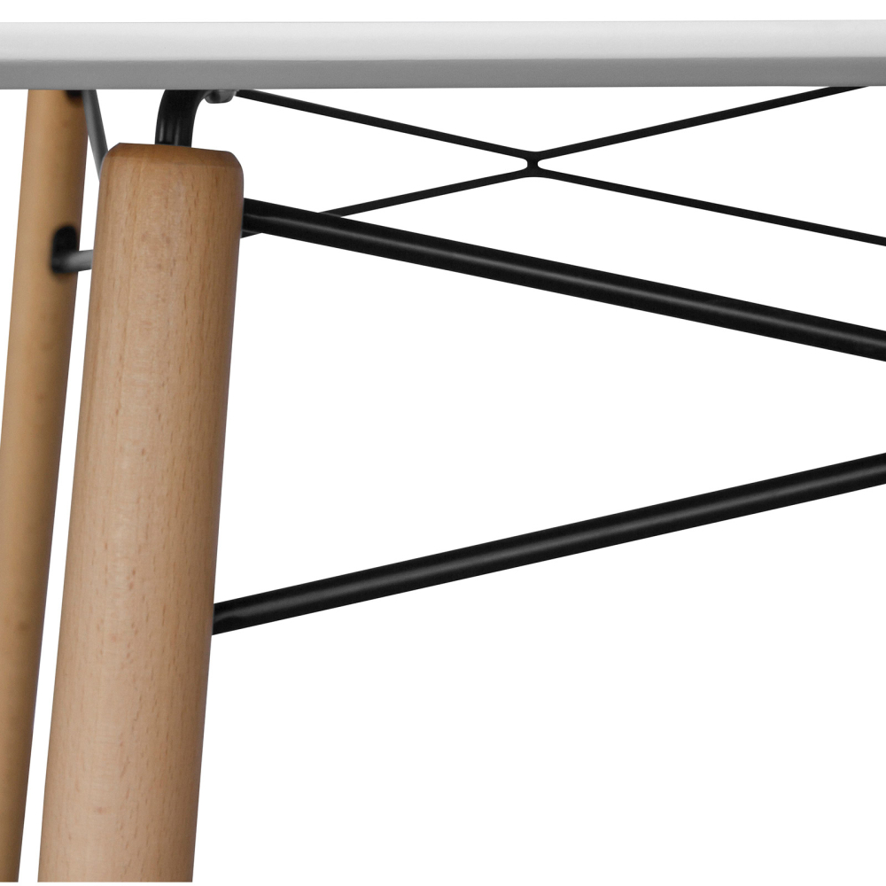 Buy Deswood Rectangular Dining Table White 59075 with a guarantee
