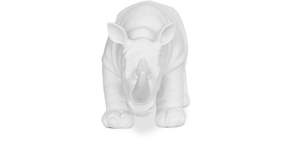 Buy Decorative Figure Rhino - Matte White - Rhynom White 59161 - in the UK