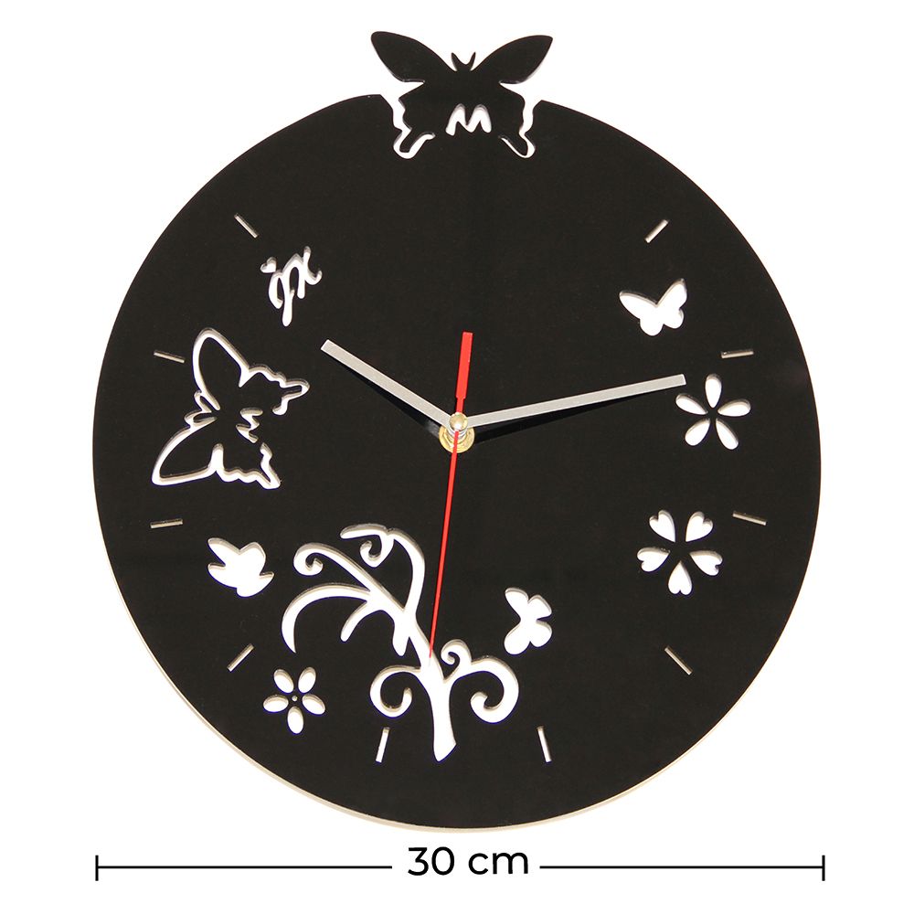 Butterflies and Flowers Wall Clock