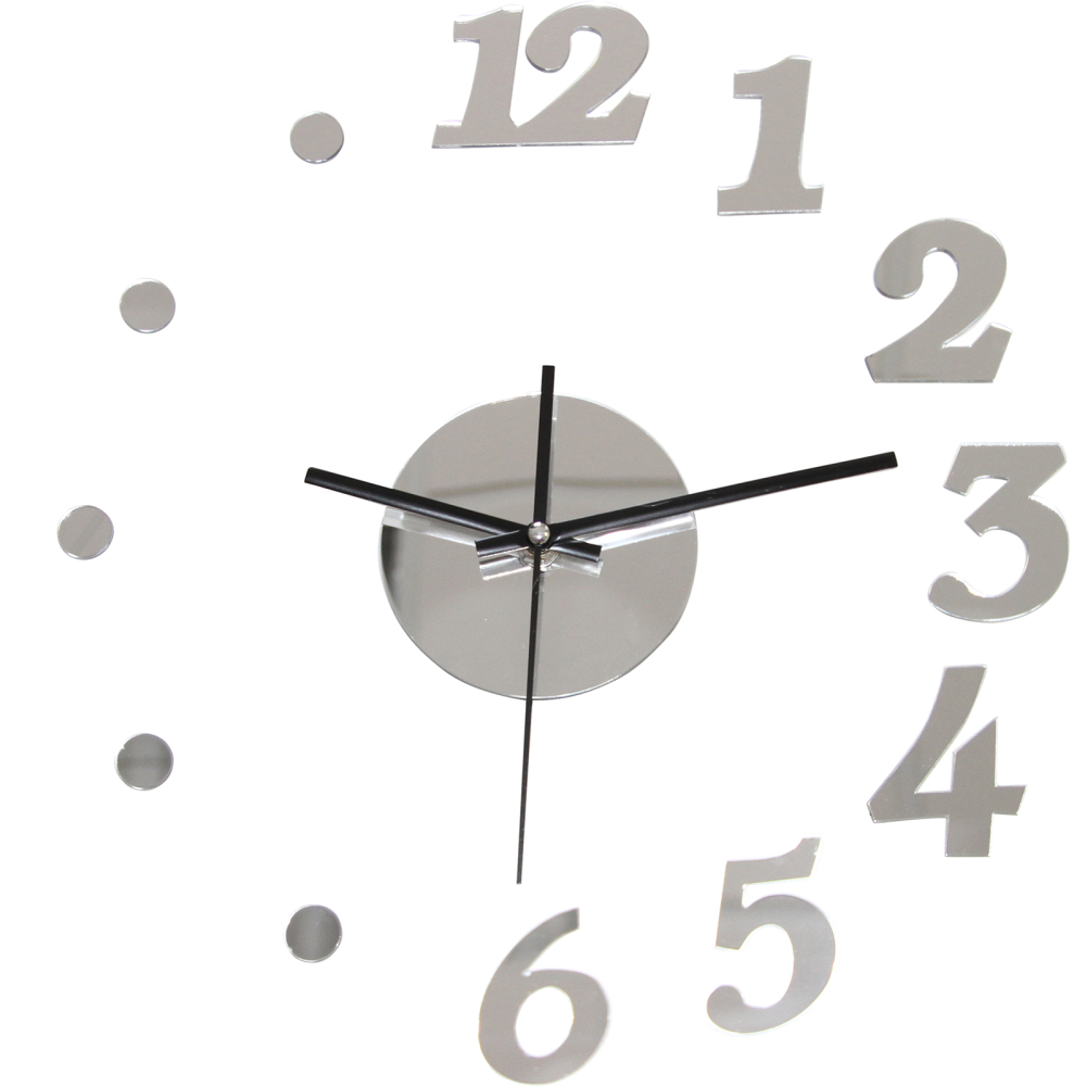 Buy Half Way Wall Clock Silver 58202 - in the UK
