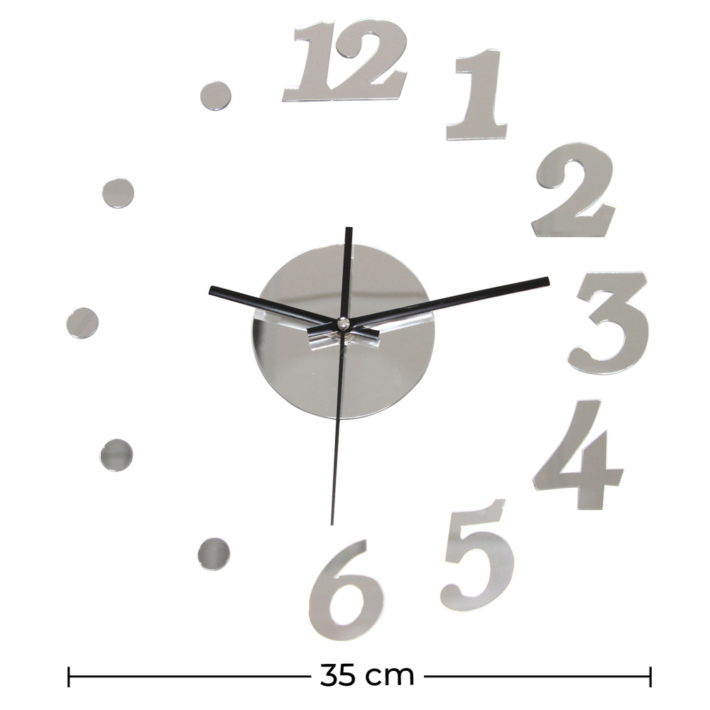 Buy Half Way Wall Clock Silver 58202 at MyFaktory