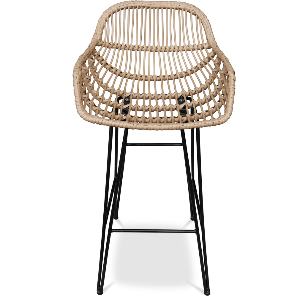 Buy Synthetic wicker bar stool - Magony Dark Brown 59256 at MyFaktory