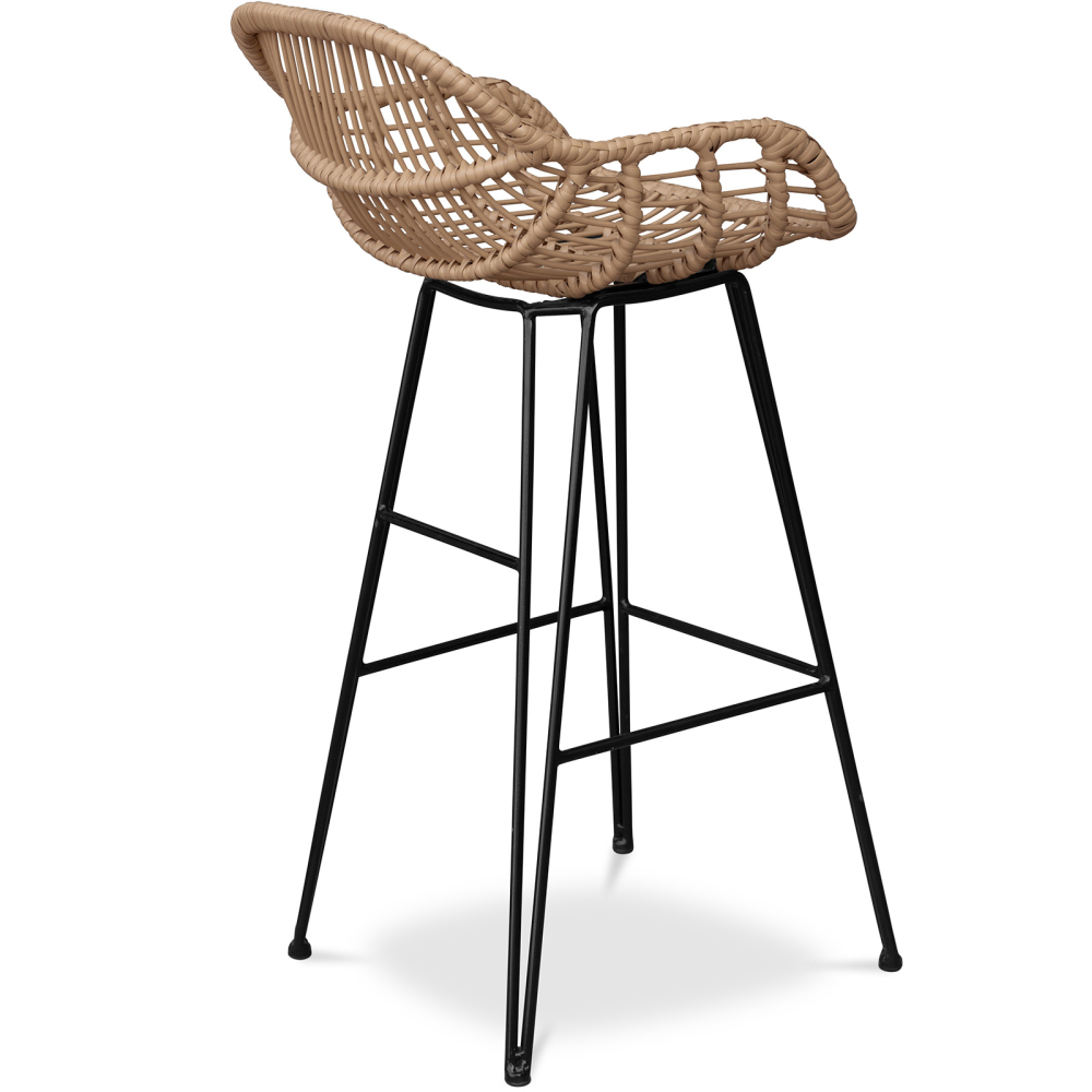 Buy Synthetic wicker bar stool - Magony Dark Brown 59256 home delivery