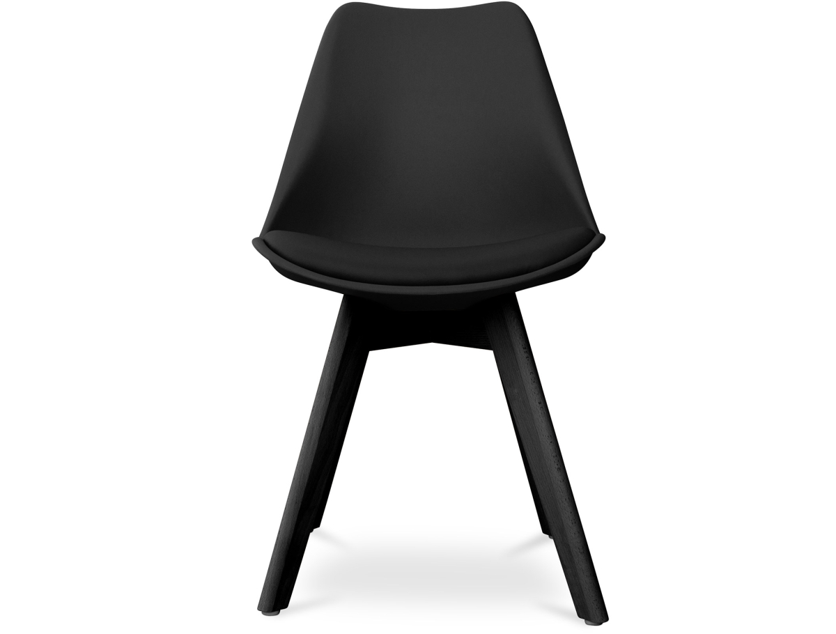 Buy Premium Brielle Scandinavian Design chair with cushion Black 59277 - in the UK