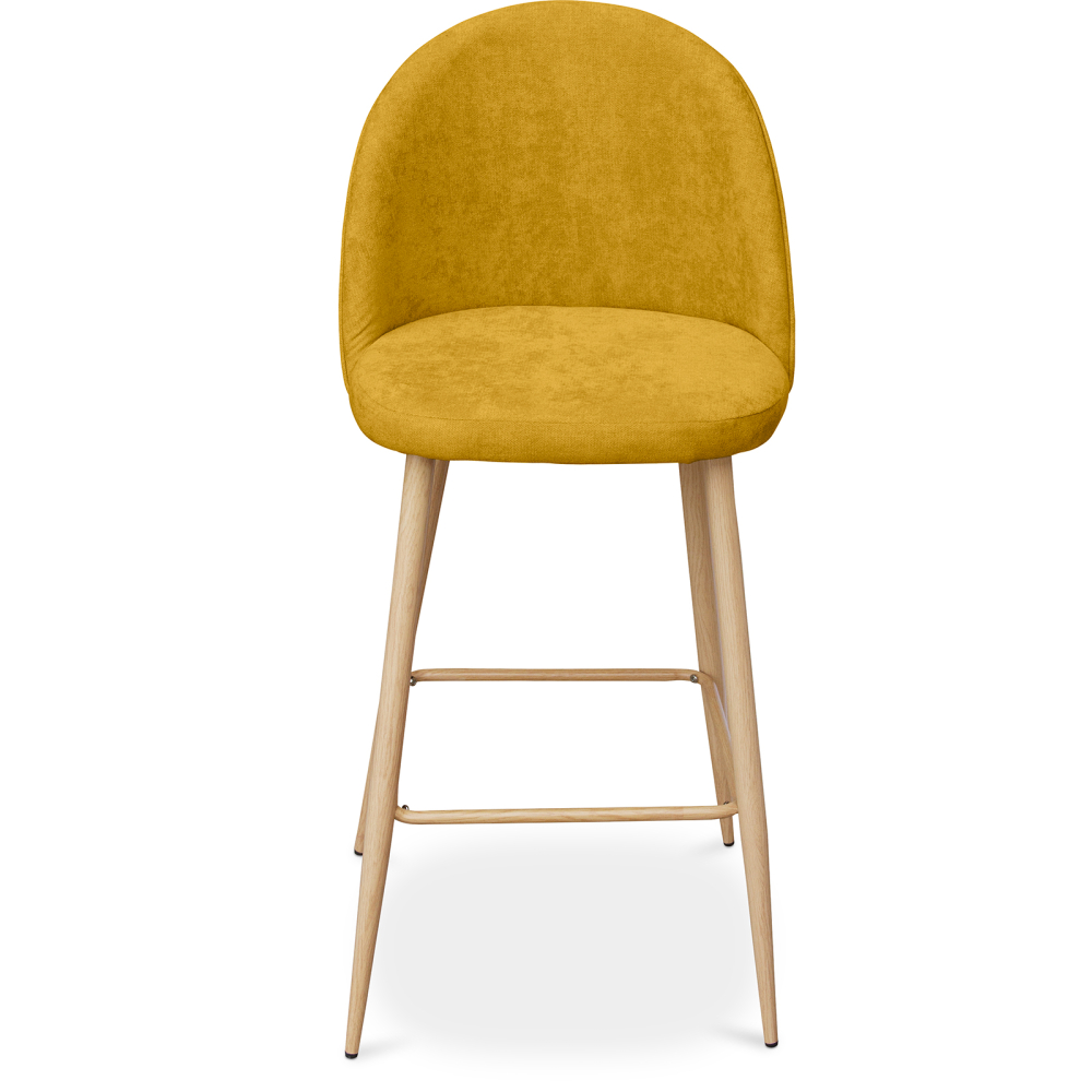 Buy Fabric Upholstered Stool - Scandinavian Design - 76cm - Bennett Yellow 59356 at MyFaktory