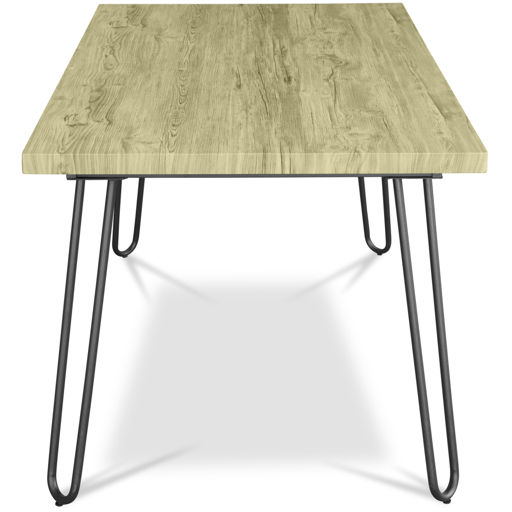 Buy 150x90 Holly Industrial dining table style Hairpin legs - Wood and metal Natural wood 59465 home delivery