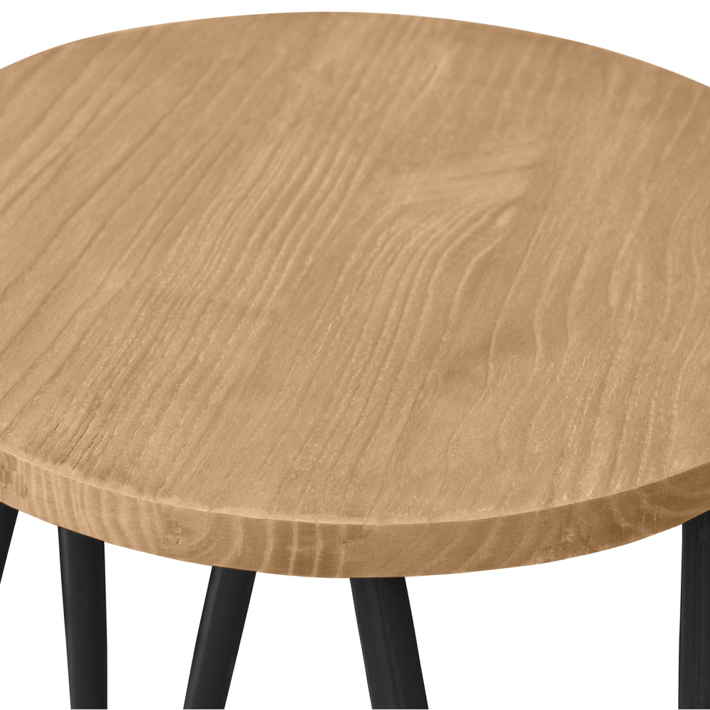 Buy Hairpin Stool - 44cm - Light wood and metal Light grey 59488 - in the UK