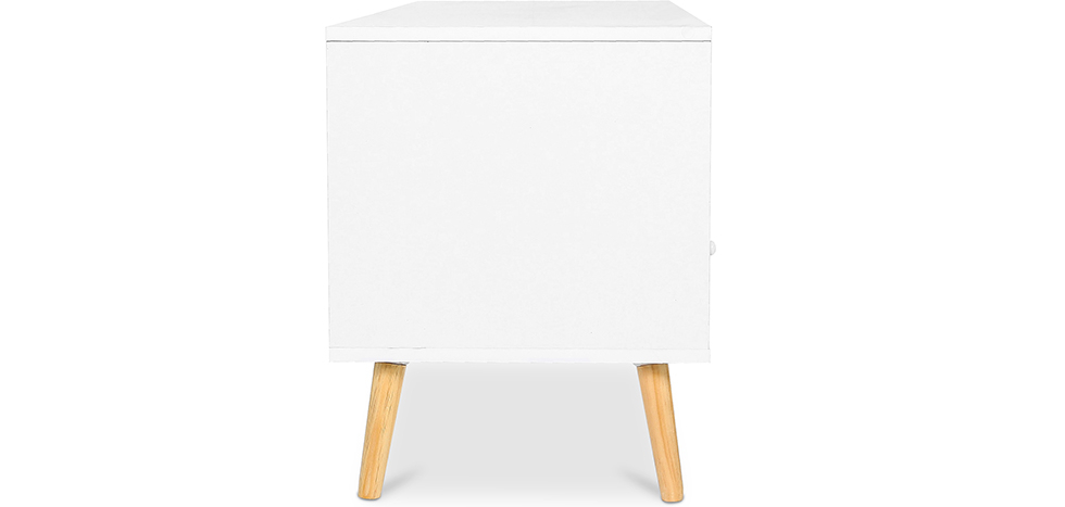 Buy Wooden TV Stand - Scandinavian Design - Quenby  Grey 59654 in the United Kingdom