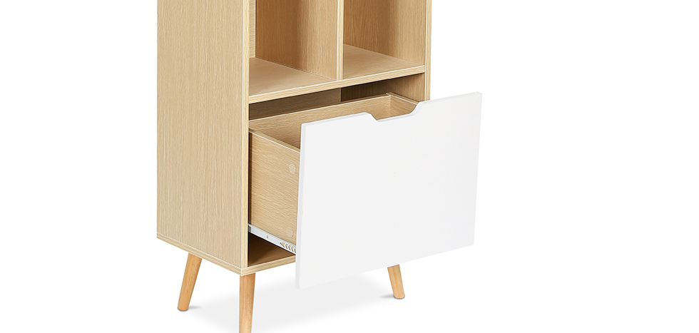 Buy Wooden Sideboard - Scandinavian Design - 4 compartments - Rion Natural wood 59647 with a guarantee