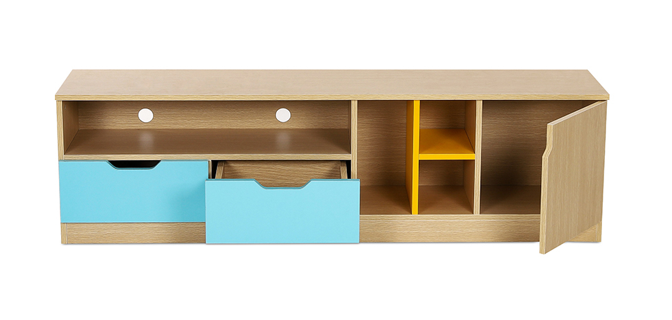 Buy Wooden TV Stand - Scandinavian Design - Yumi Multicolour 59656 - prices