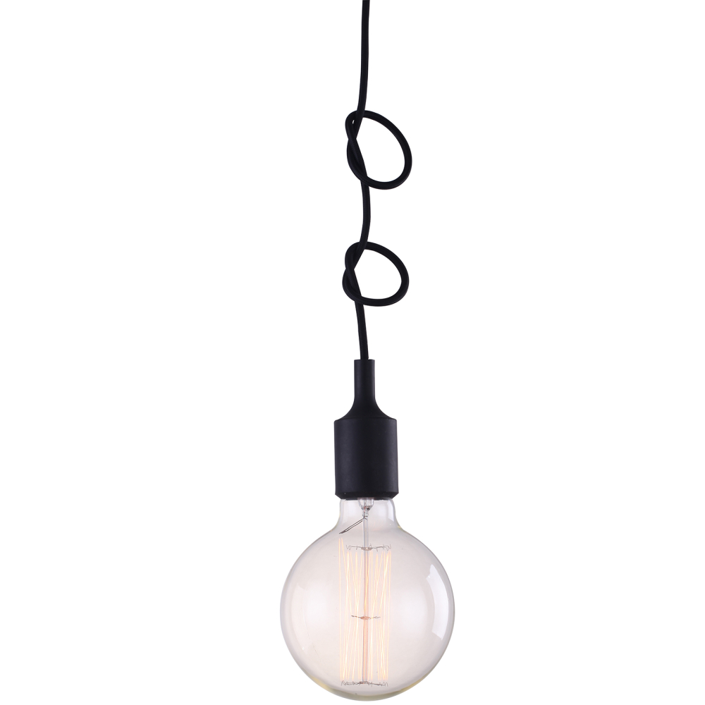 Buy Edison Bulb Pendant Lamp - Silicone Black 50882 - in the UK