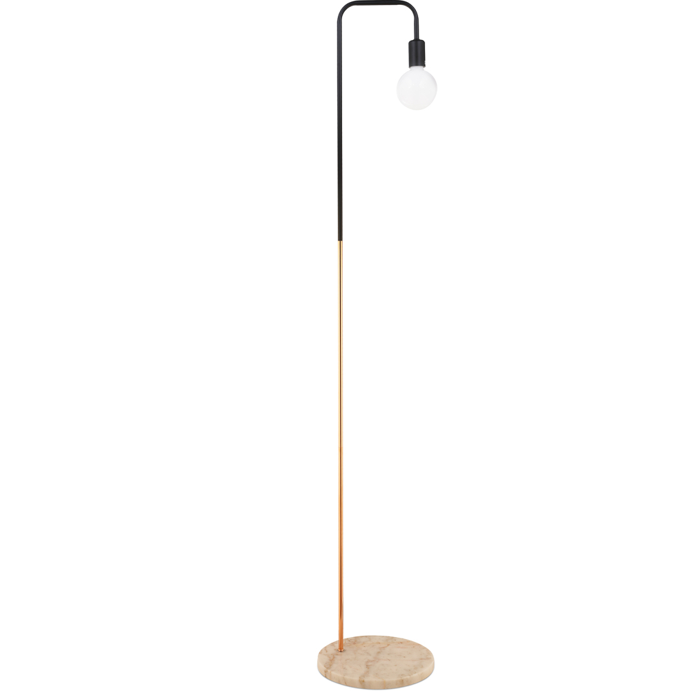 Buy Franc floor lamp - Metal and marble Chrome Rose Gold 59578 - in the UK