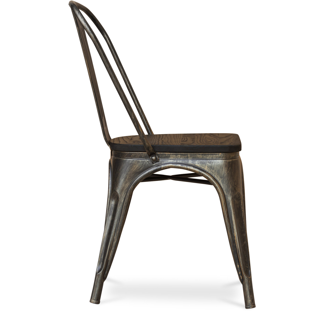 Buy Bistrot Metalix Chair Wooden seat New edition - Metal Red 59804 home delivery