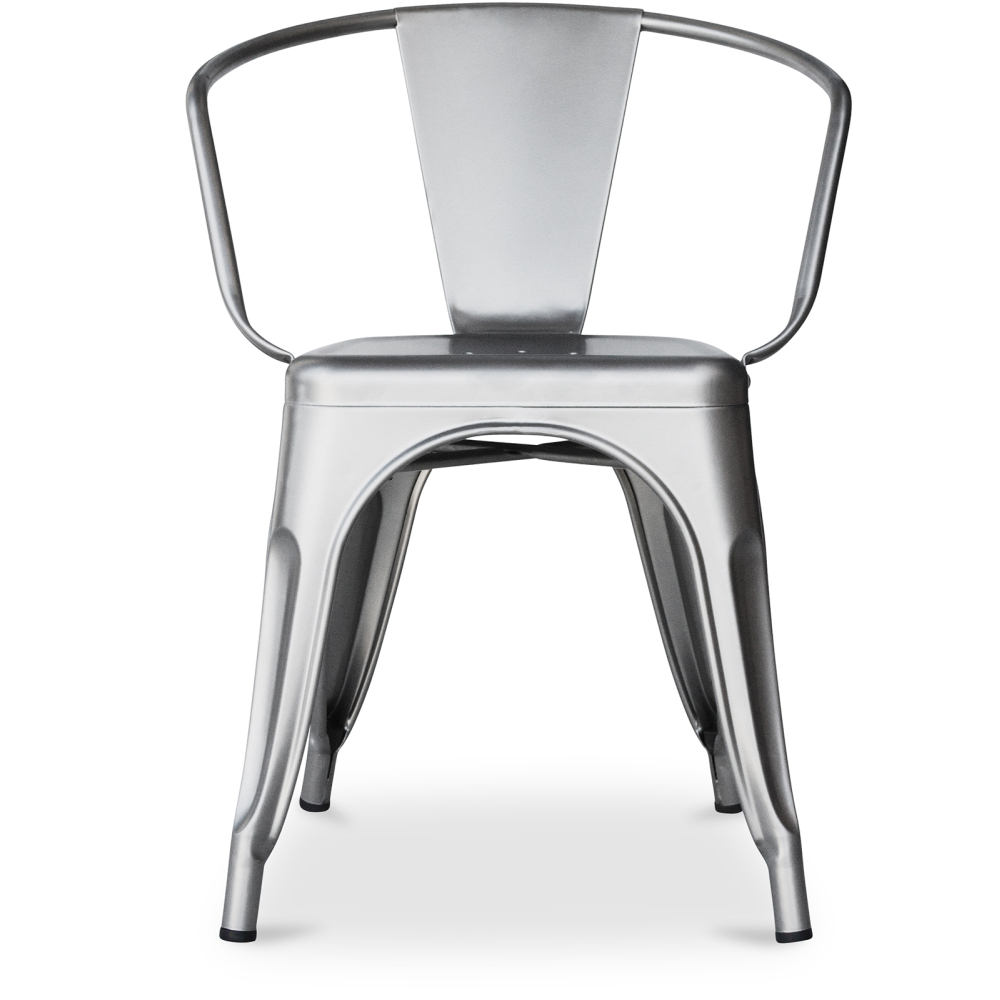 Buy  Bistrot Metalix chair with armrests New Edition - Metal Industriel 59809 - prices
