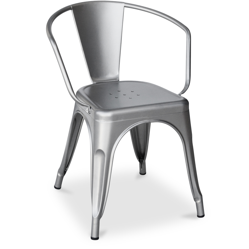 Buy  Bistrot Metalix chair with armrests New Edition - Metal Industriel 59809 in the United Kingdom