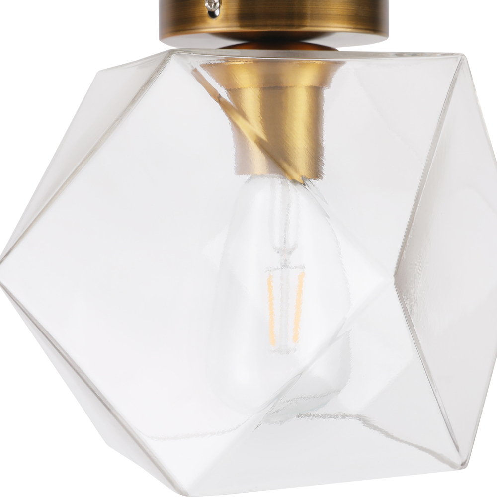 Buy Modern Glass & Metal Ceiling Lamp Transparent 59832 at MyFaktory