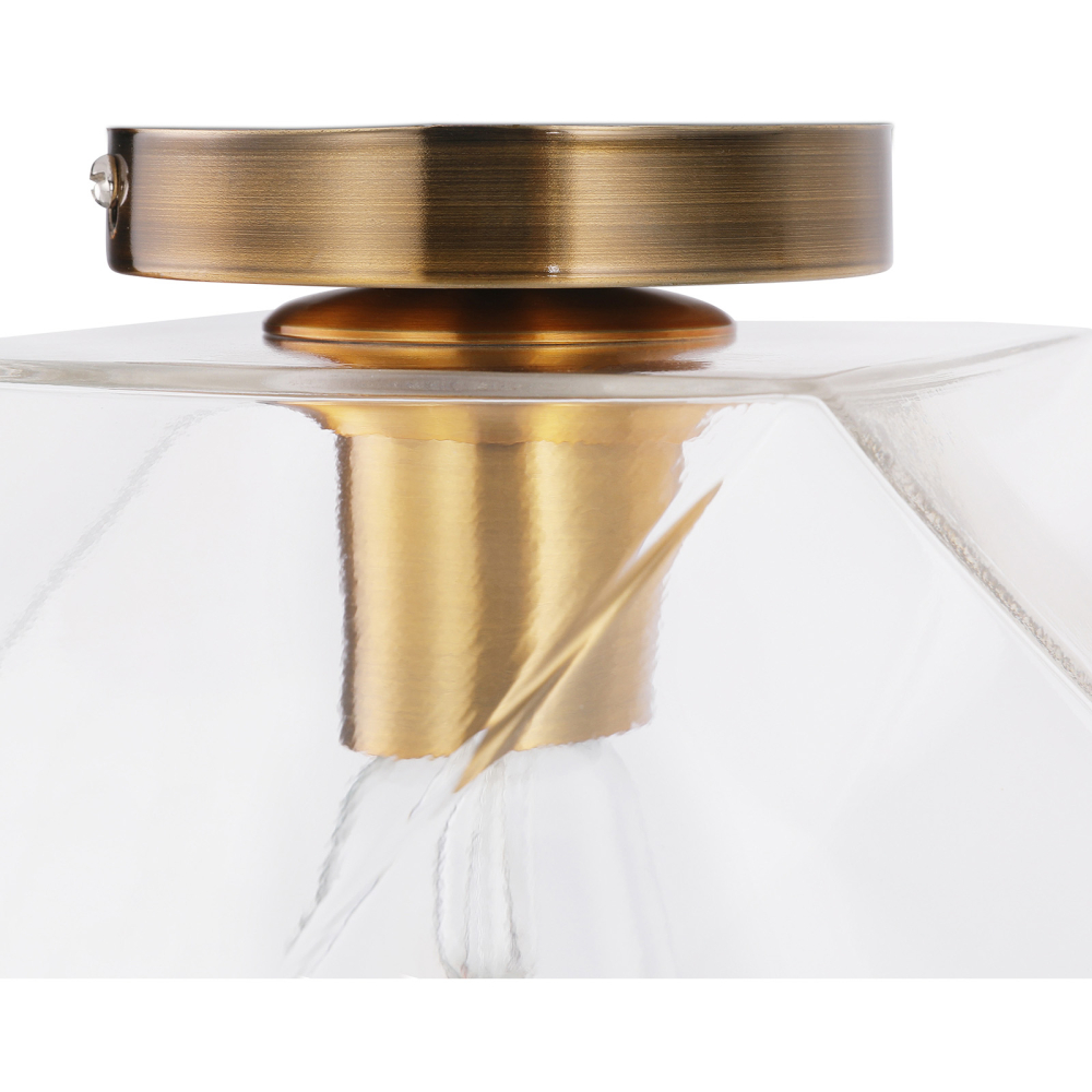 Buy Modern Glass & Metal Ceiling Lamp Transparent 59832 in the United Kingdom