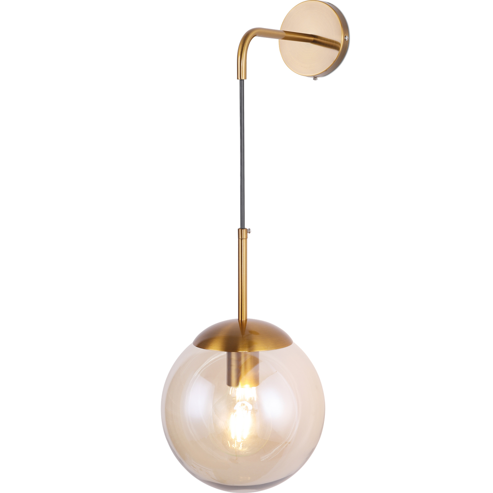 Buy Spherical Glass Shade Wall Sconce Beige 59836 - prices