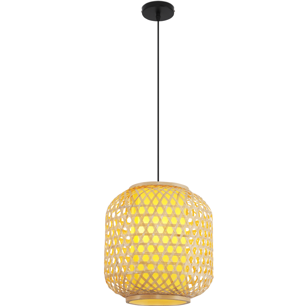 Buy Bamboo Ceiling Lamp - Boho Bali Style Pendant Lamp - Karen Natural wood 59855 - prices