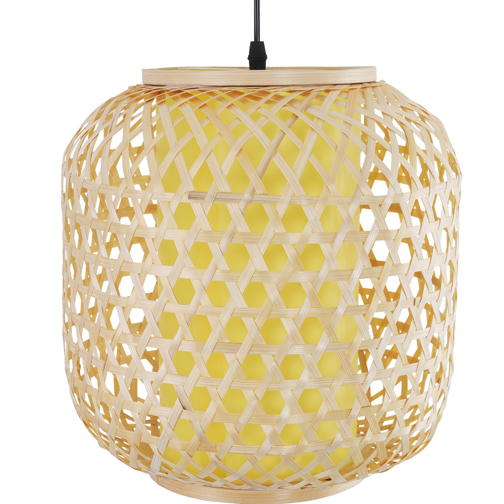 Buy Bamboo Ceiling Lamp - Boho Bali Style Pendant Lamp - Karen Natural wood 59855 at MyFaktory