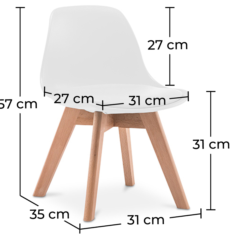 Buy Cushioned High Back Kids' Chair White 59872 - prices