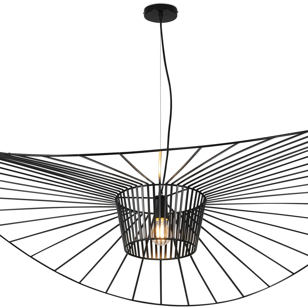 Buy Hanging Lamp Vertice - Metal - 140cm Black 59884 - prices
