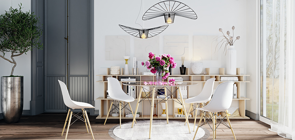 Buy Hanging Lamp Vertice - Metal - 80cm Black 59903 with a guarantee