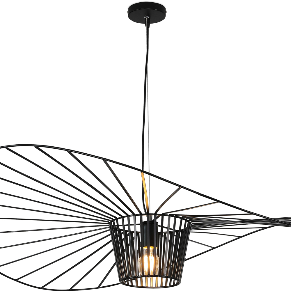 Buy Hanging Lamp Vertice - Metal - 100cm Black 59905 - prices