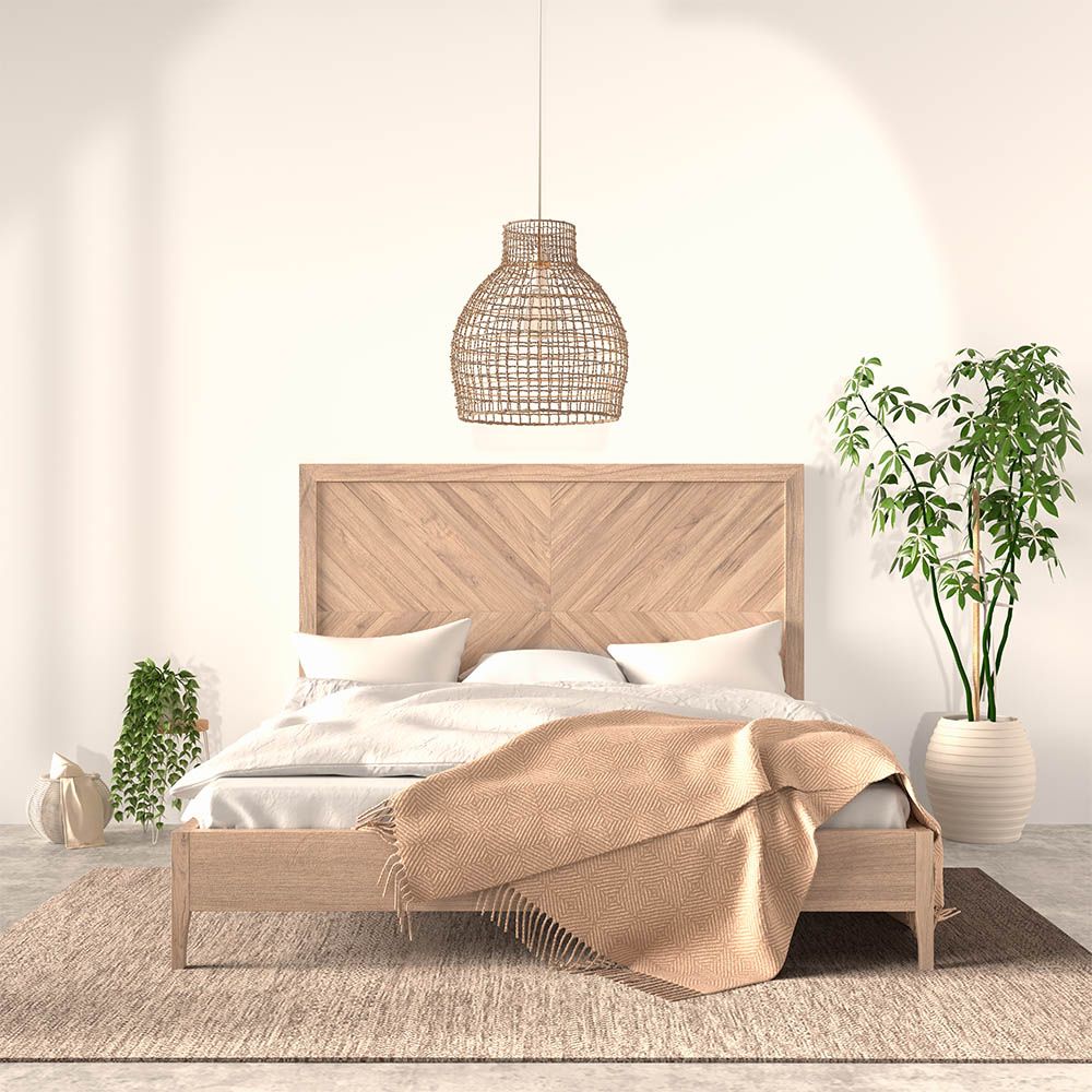 Hanging Lamp Boho Bali Design Natural Rattan - Chi