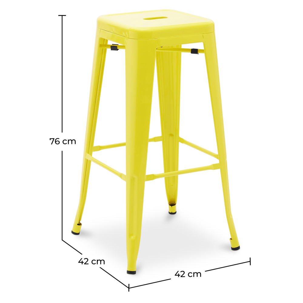 Buy Bar Stool - Industrial Design - 76cm - Metalix Yellow 60148 at MyFaktory