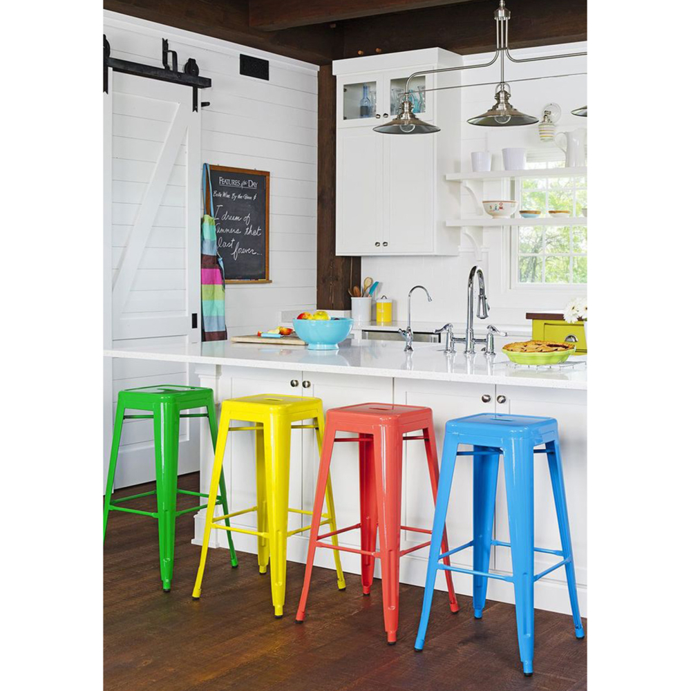 Buy Bar Stool - Industrial Design - 76cm - Metalix Yellow 60148 in the United Kingdom