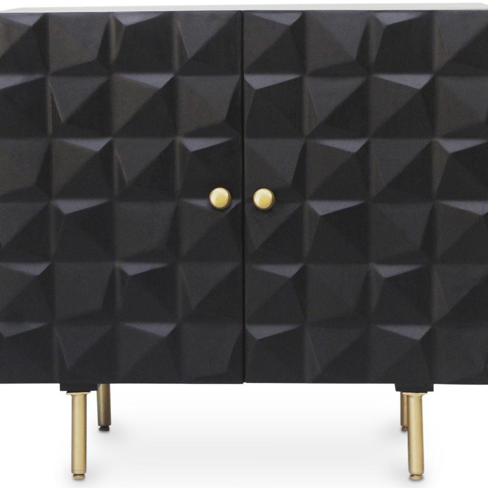 Buy Wooden Design Sideboard - Black - Yab Black 60372 - in the UK