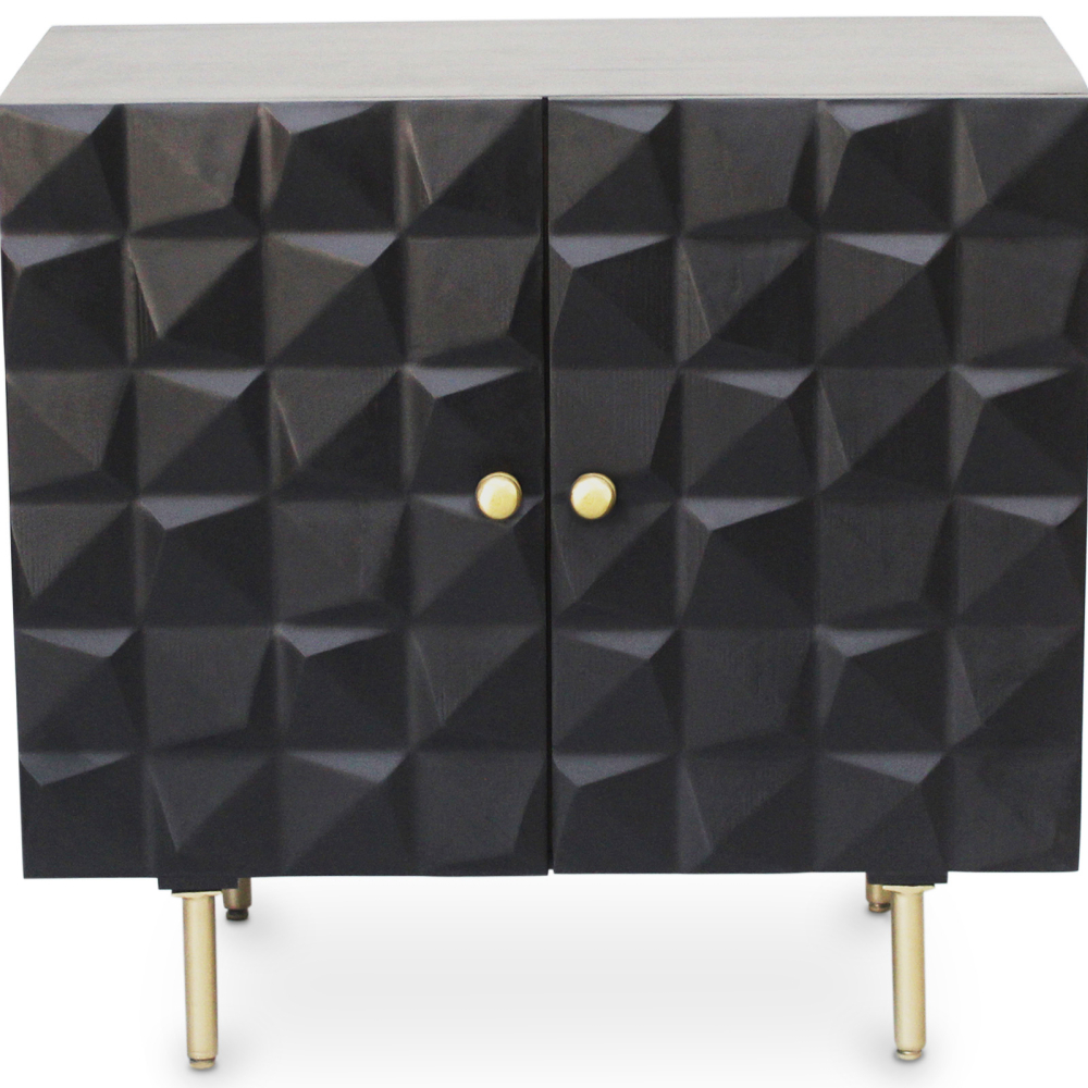 Buy Wooden Design Sideboard - Black - Yab Black 60372 - prices