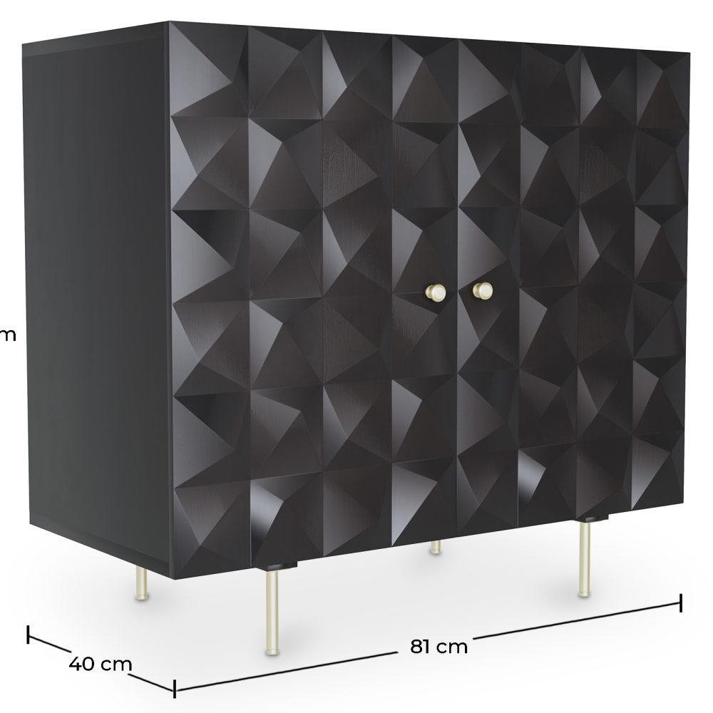 Buy Wooden Design Sideboard - Black - Yab Black 60372 at MyFaktory