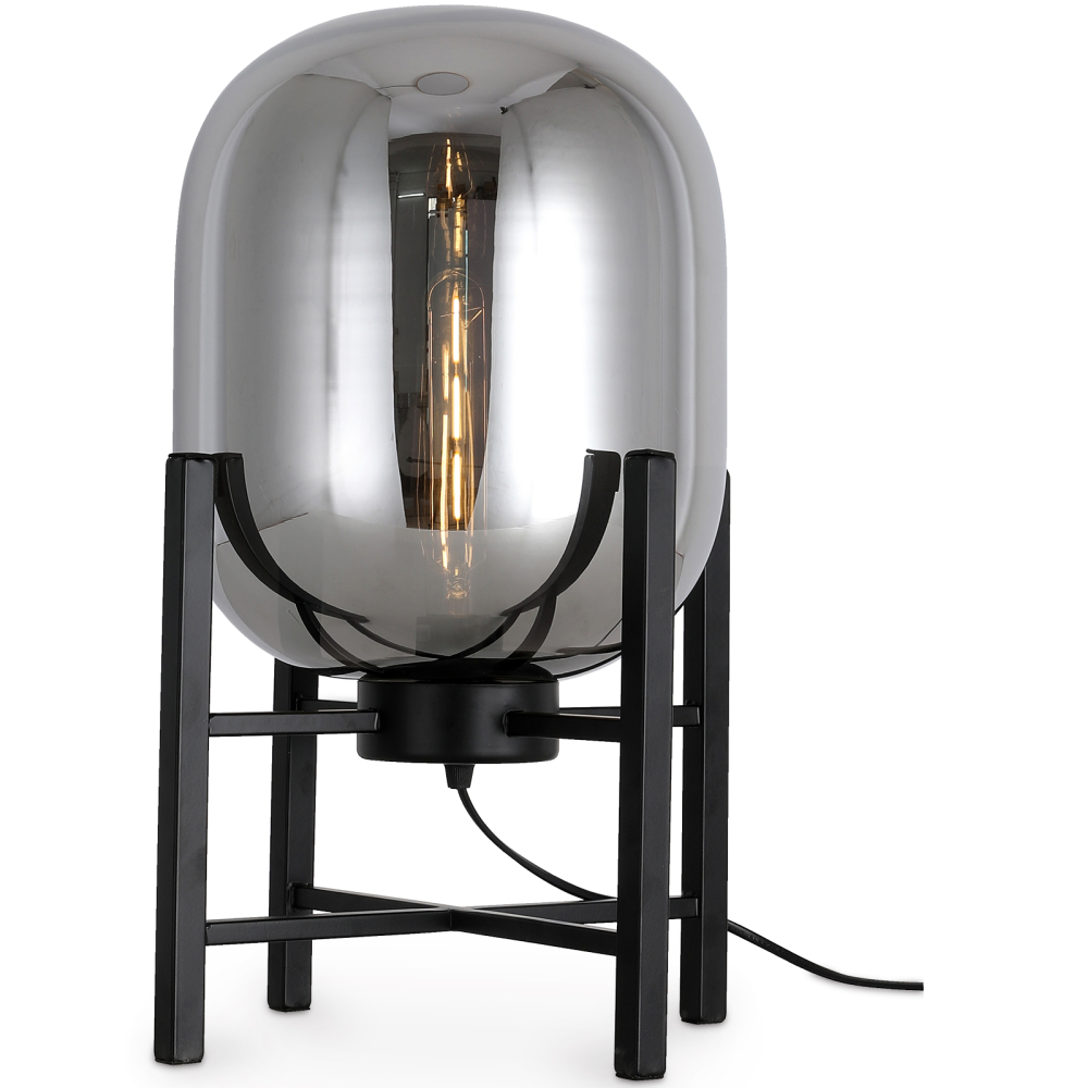 Buy Table lamp in modern design, metal and glass - Crada Amber 60396 - in the UK