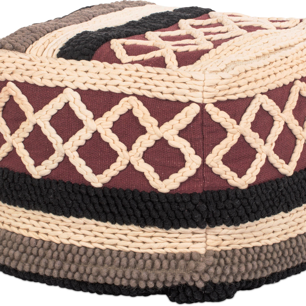 Buy Pouffe Boho Bali , Square in Cotton - Munbay Bali Multicolour 60244 at MyFaktory