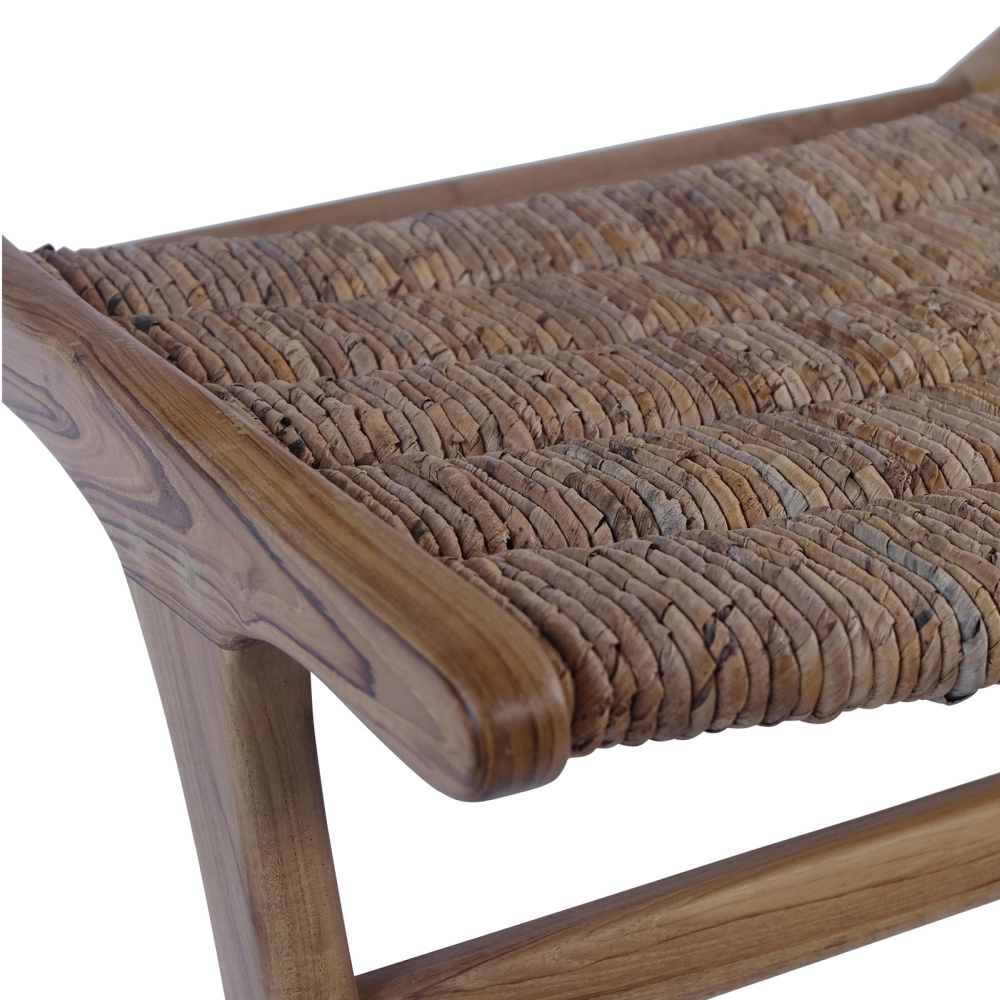 Buy Armchair in Boho Bali Style, Rattan and Teak Wood - Hewar Natural 60475 - prices