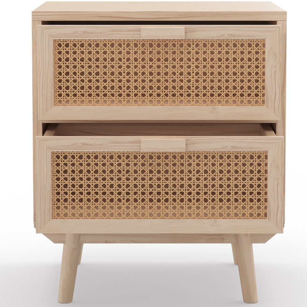 Buy Rattan Bedside Table with Drawers, Boho Bali Style - Wada Natural 60509 at MyFaktory
