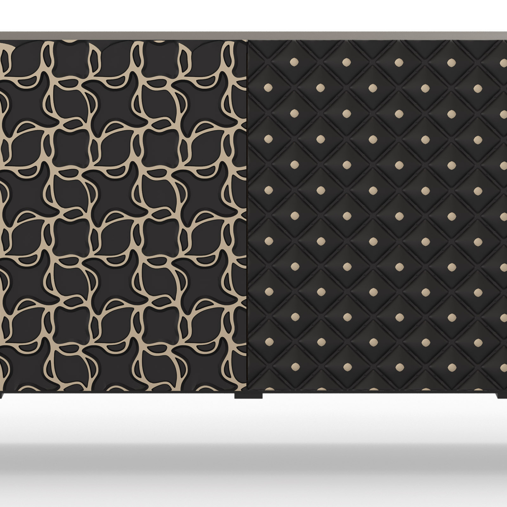 Buy Wooden Design Sideboard - Black - Prana Black 60343 - in the UK