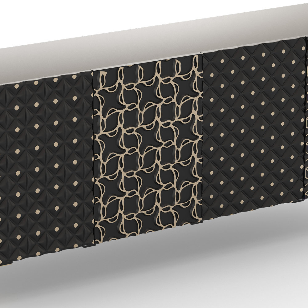 Buy Wooden Design Sideboard - Black - Prana Black 60343 - prices
