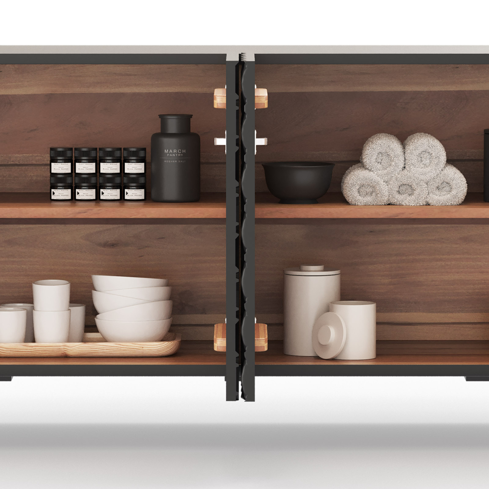 Buy Wooden Design Sideboard - Black - Prana Black 60343 in the United Kingdom