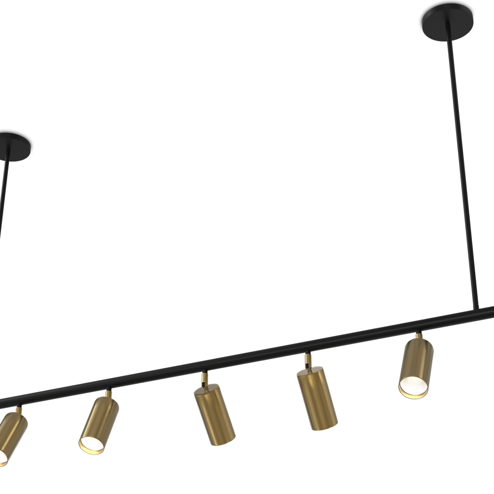 Buy Rail Ceiling Lamp - 7 Adjustable Gold Spotlights - 140CM - Lark Gold 60517 at MyFaktory