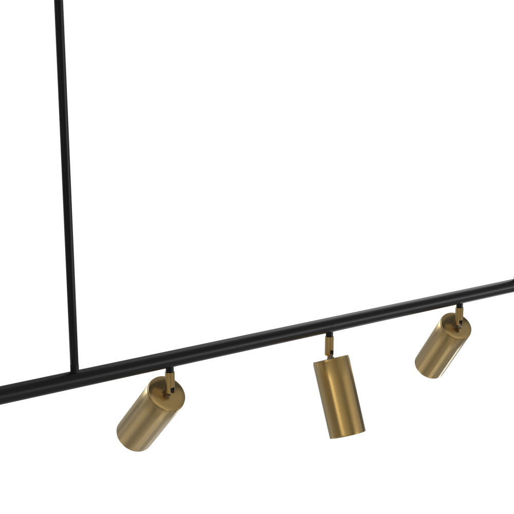 Buy Rail Ceiling Lamp - 5 Adjustable Gold Spotlights - 110CM - Lark Gold 60518 home delivery