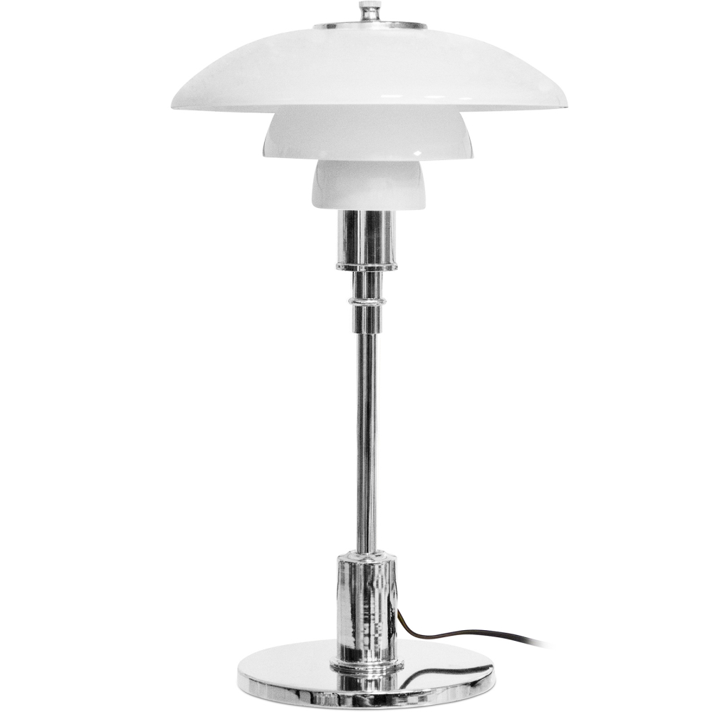 Buy PL 3/2 Desk Lamp - Steel/Opal Glass Steel 15226 in the United Kingdom