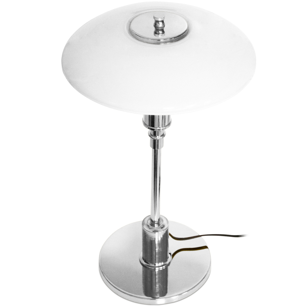 Buy PL 3/2 Desk Lamp - Steel/Opal Glass Steel 15226 - in the UK
