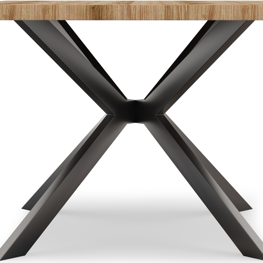 Buy Rectangular Dining Table - Industrial - Wood and Metal - Alise Natural wood 60608 with a guarantee