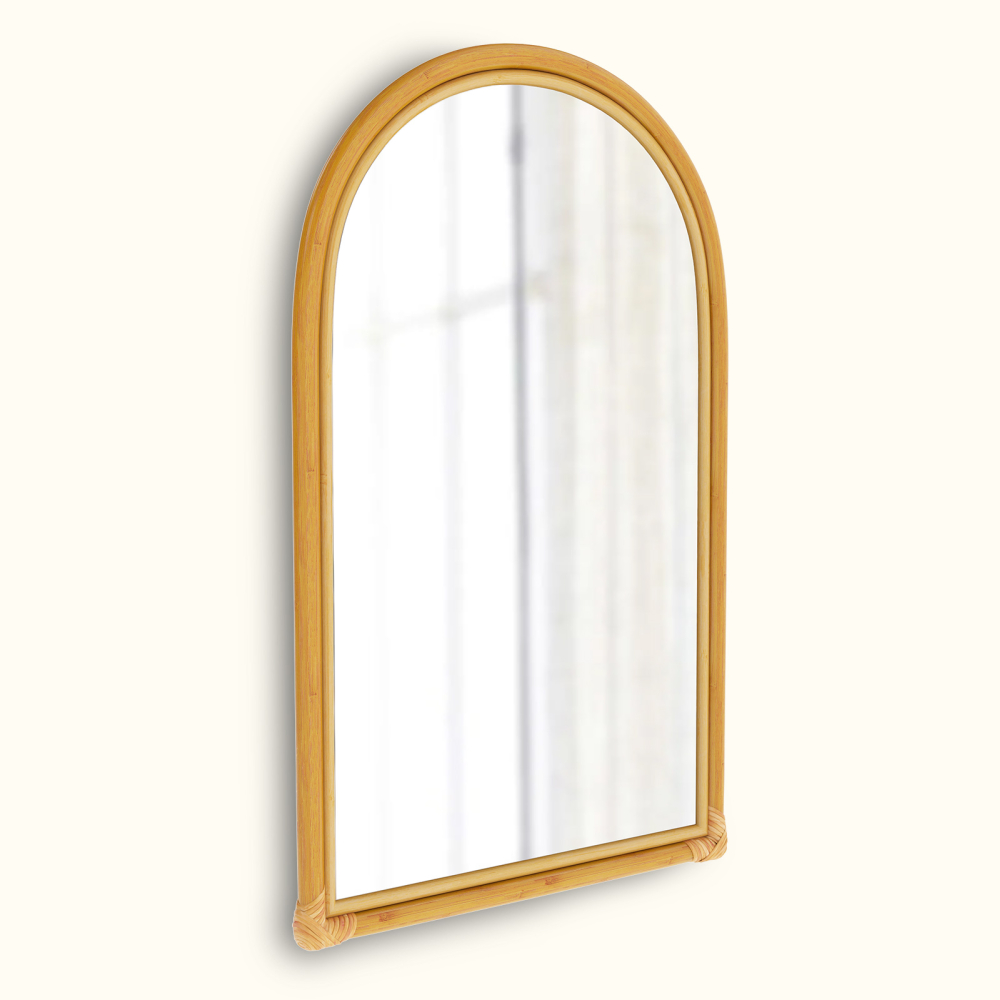 Buy Arched Rattan Wall Mirror - Boho Bali - Bulán Natural 60637 - prices