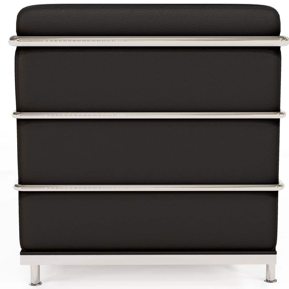 Buy 2-Seater Sofa - Upholstered in Vegan Leather - Bour Black 60658 in the United Kingdom