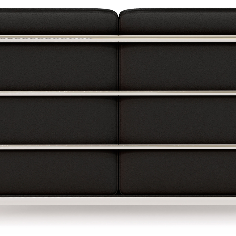 Buy 2-Seater Sofa - Upholstered in Vegan Leather - Bour Black 60658 home delivery
